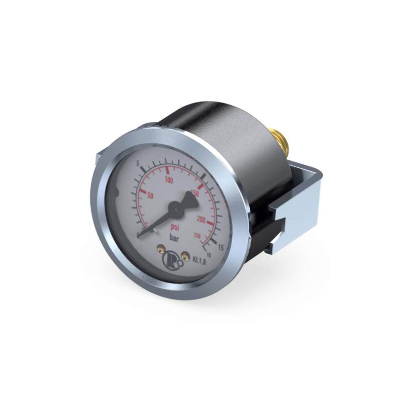 RIEGLER Standardmano, Dreikantfrontring, G 1/8 hinten, -1 / 0,0 bar, Ø 40