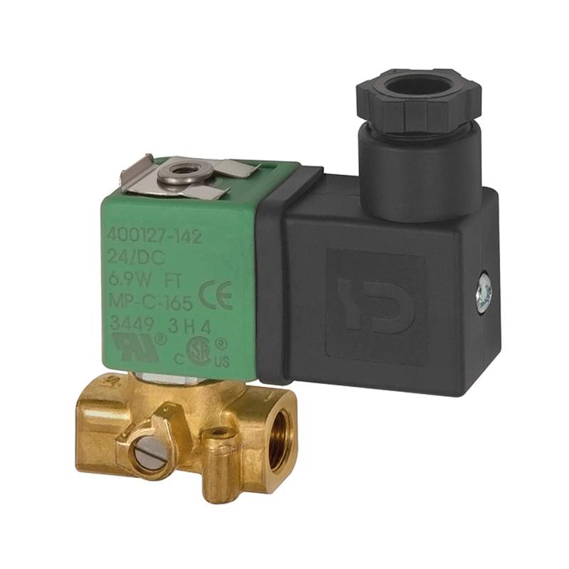 RIEGLER 3/2-Wege-MV., MS, NC, direktg., 24 V DC, FPM, G 1/8, PN 0-15 bar