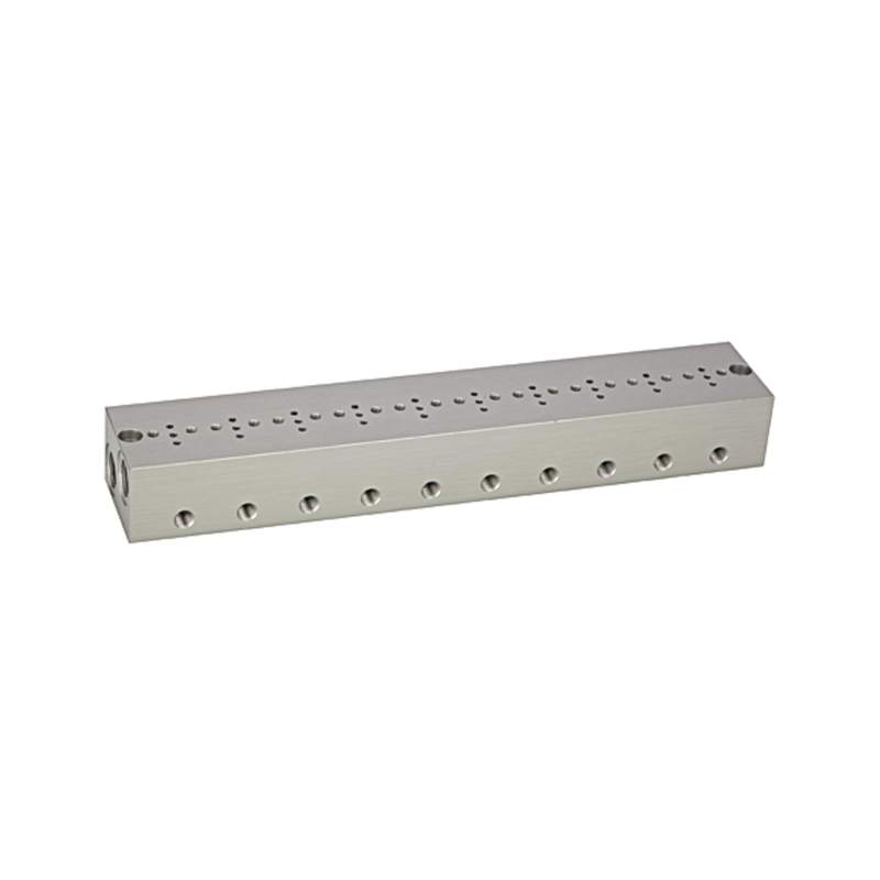 RIEGLER Reihengrundplatte 10-fach, M5 für Mini-Magnetventile 15 mm