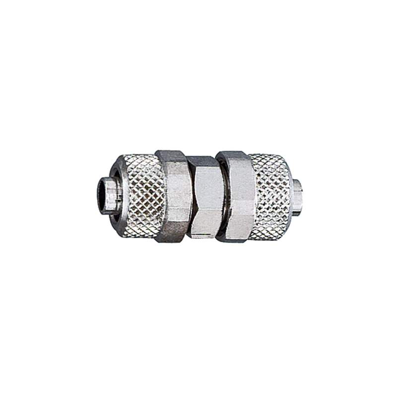 RIEGLER Gerade Verbinder, für Schlauch 8/6 mm, SW 12, Messing vernickelt