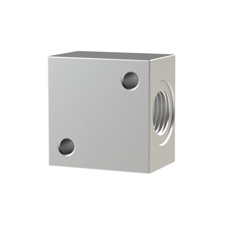 RIEGLER T-Verteiler, anflanschbar, G 3/8 Aluminium, SW 25