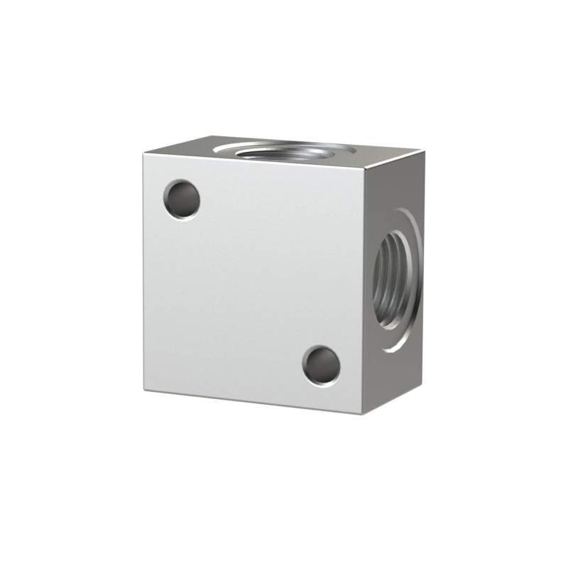 RIEGLER Kreuz-Verteiler, anflanschbar, G 1/2 Aluminium, SW 30