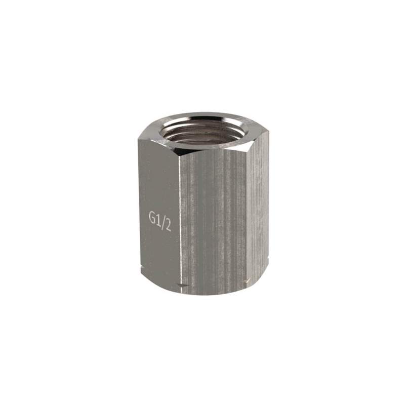 RIEGLER Spannmuffe, G 1/2, nach DIN 16283, 6-kant, Edelstahl 1.4571
