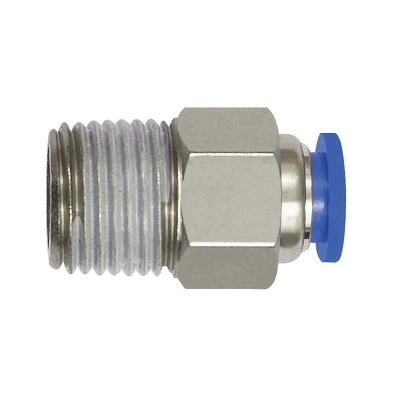 RIEGLER Gerade Steckverschraubung »Blaue Serie« mini, R 1/8 a., Schl.-Ø 4