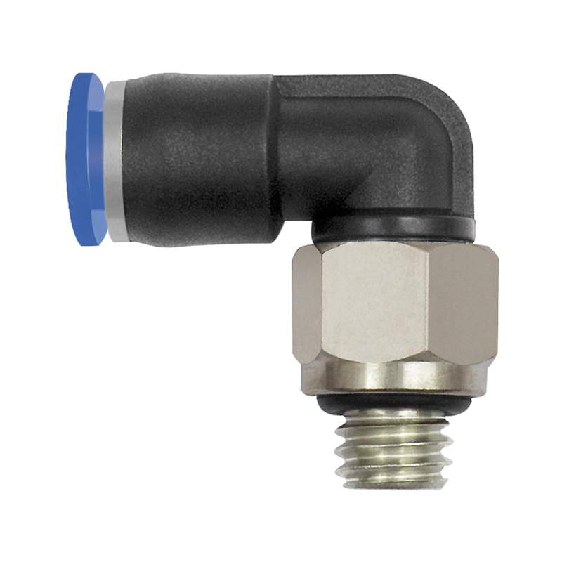 RIEGLER L-Steckverschraubung »Blaue Serie« mini, drehbar, M3