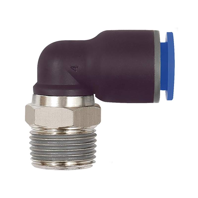 RIEGLER L-Steckverschraubung »Blaue Serie«, drehbar, R 1/4 außen, Ø 4 mm