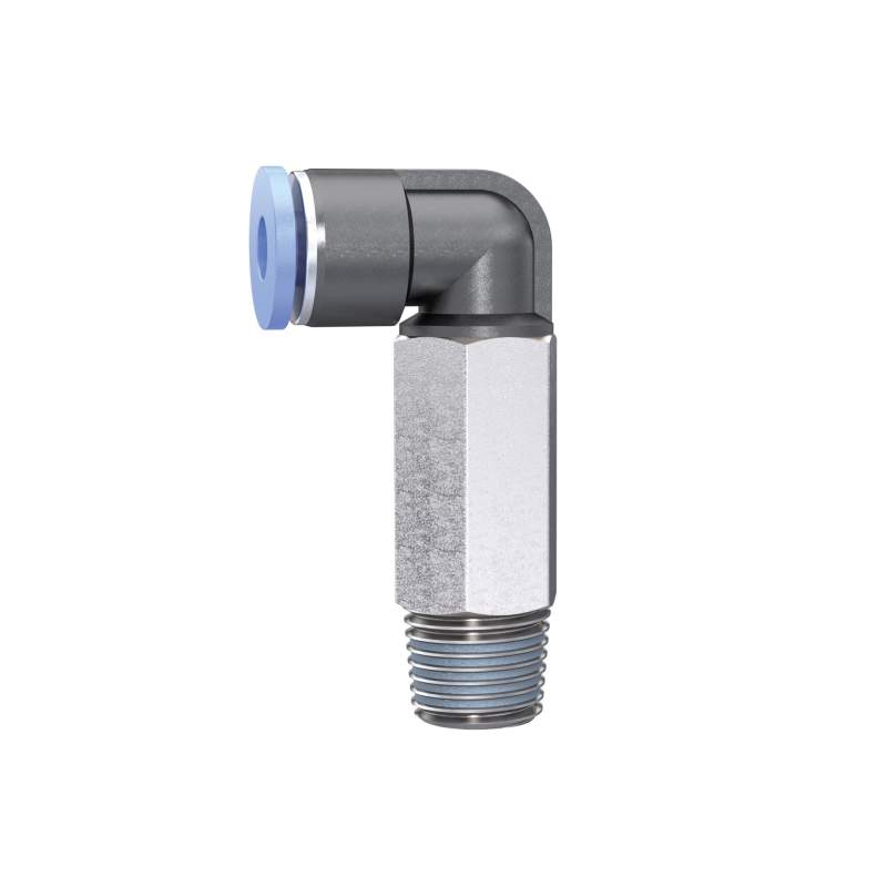 RIEGLER L-Steckverschraubung »Blaue Serie« mini, lang, drehbar, R 1/8