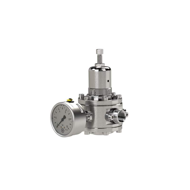 RIEGLER Edelstahl-Druckregler, 1.4404, nicht rückst., G 1/2, 0,5 - 8 bar