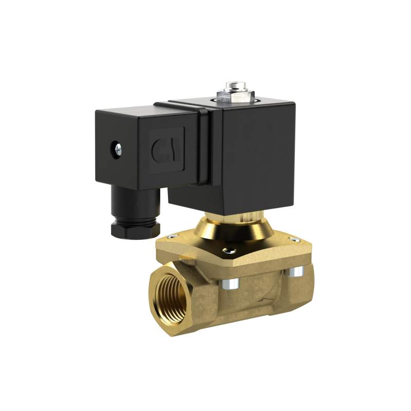 RIEGLER 2/2 MV, NC, MS, G 3/8, DN13, PN 0-12, FPM, zwangsg., 24V DC