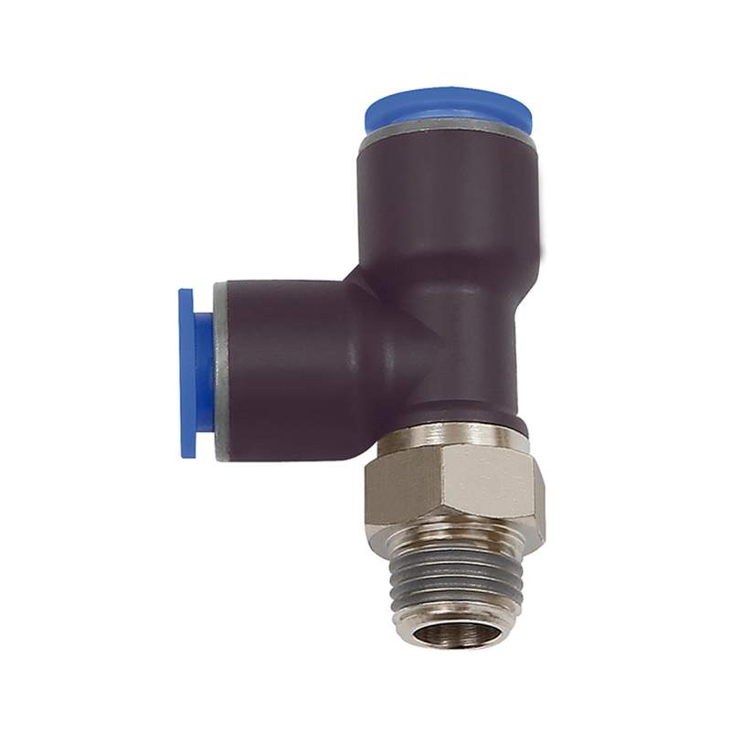RIEGLER T-Steckverschr. »Blaue Serie«, L-Form, drehbar, R 1/4 a., Ø10 mm