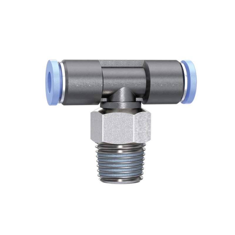 RIEGLER T-Steckverschraubung »Blaue Serie« mini, drehbar, R 1/8