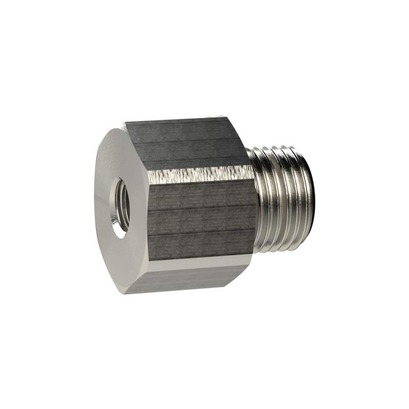 RIEGLER Reduziernippel lang, M5 a., G 1/8 i., SW 14, Messing vern.
