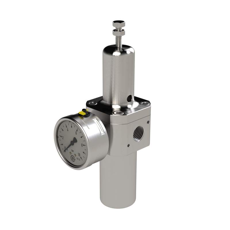 RIEGLER Edelstahl-Filterregler 1.4404, rücksteuerbar, G 1/2, 1,0 - 17 bar