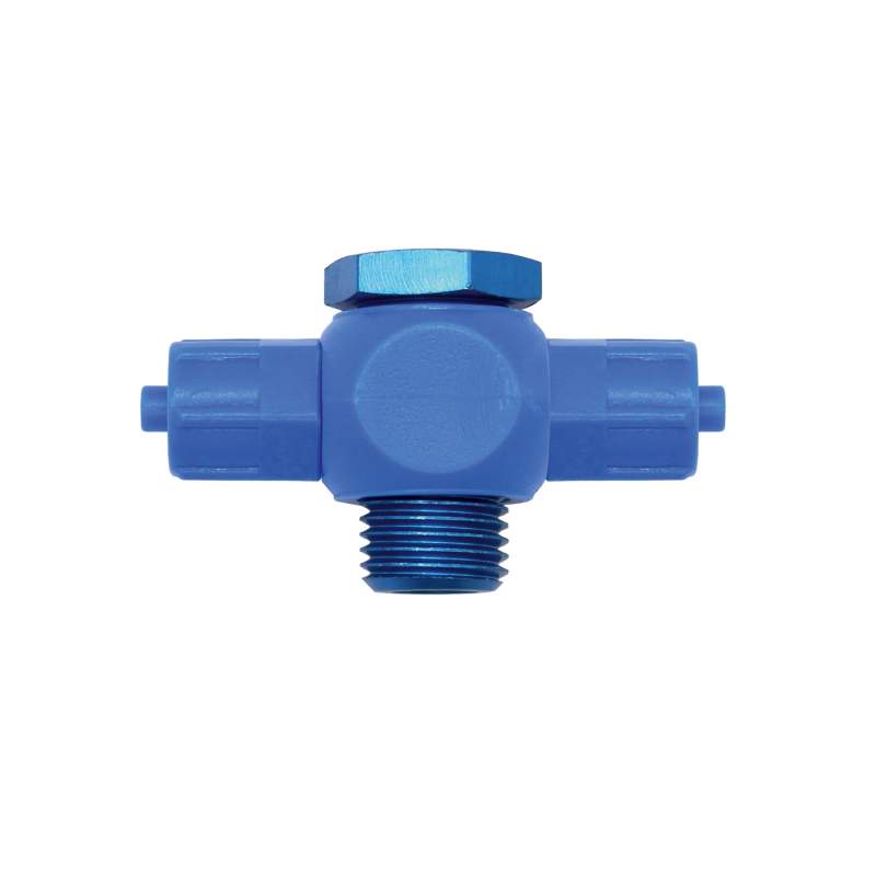RIEGLER T-Verschraubung, Hohlschraube drehbar, G 1/8, Schlauch 8/6, POM
