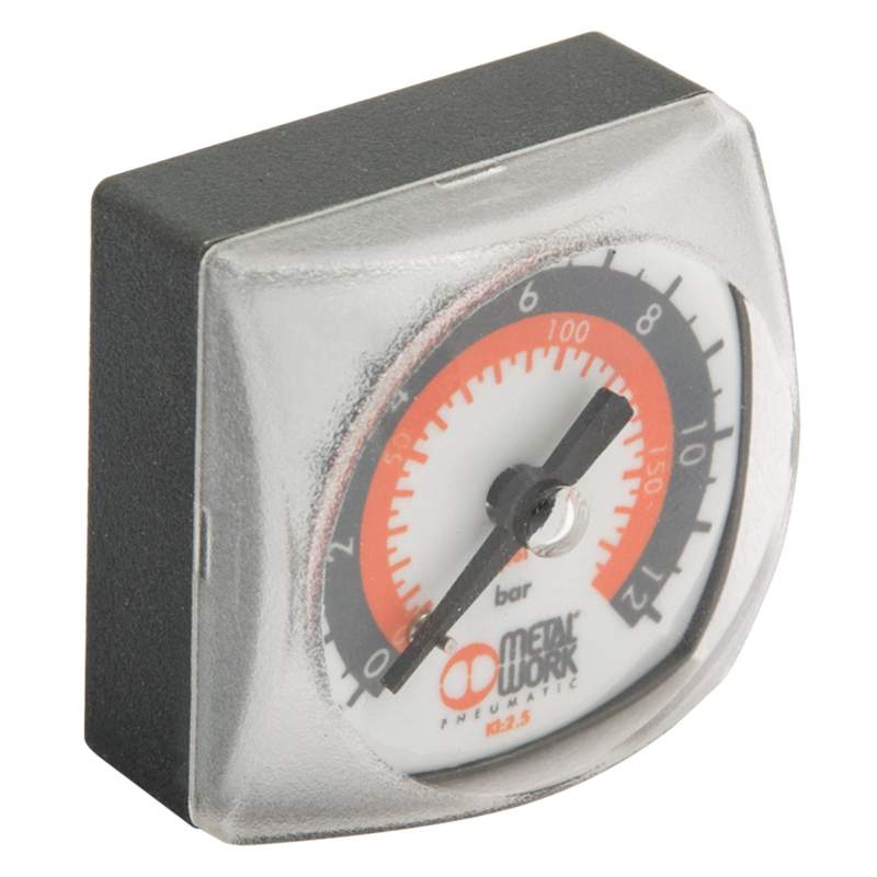 METAL WORK Manometer Metal Work, G 1/8 hinten, 0-12 bar, 40x40