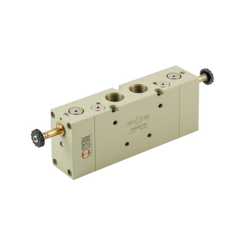 METAL WORK 5/3-Wegeventil, elektropneumatisch, Mitte belüftet, G 1/2