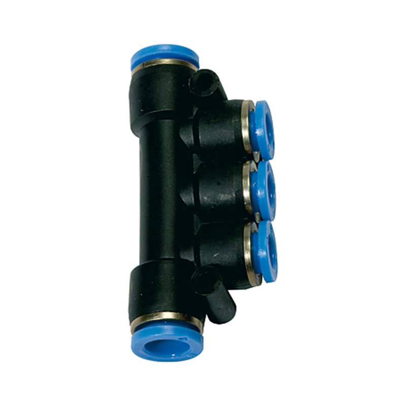 RIEGLER T-Mehrfachverteiler, Steckanschl. »Blaue Serie«, Schl.-Ø 2x8/3x4