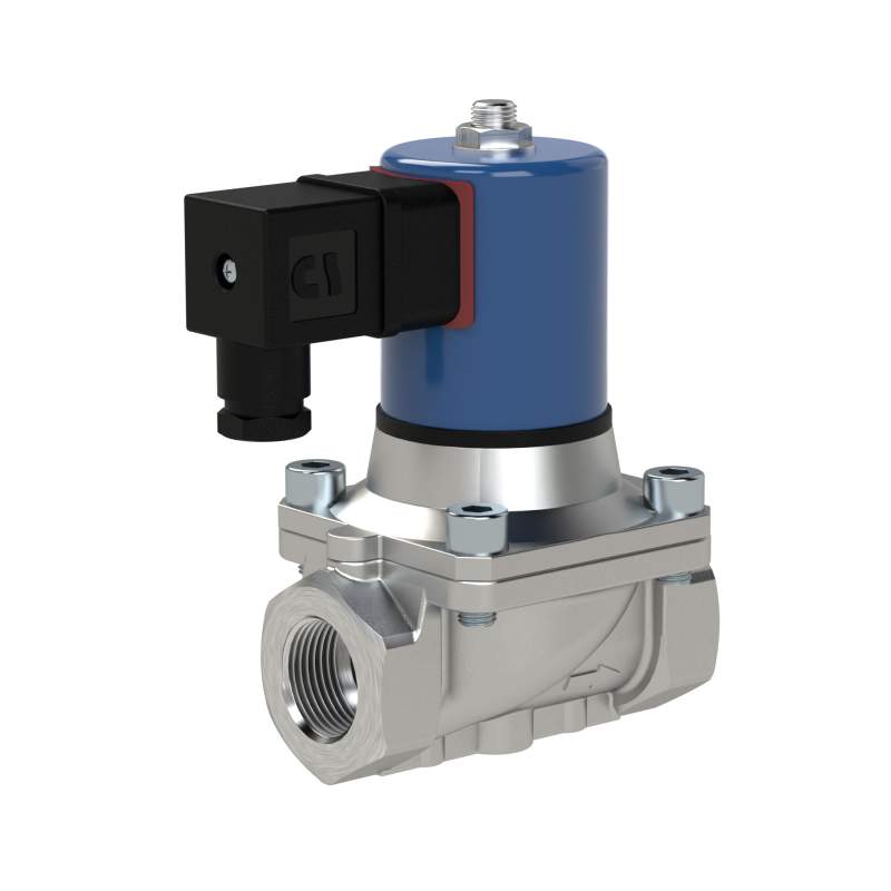 RIEGLER 2/2 MV, NC, ES, G3/4, DN20, PN 0-12, NBR, zwangsg., 24V DC