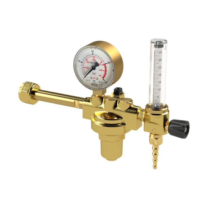 RIEGLER Flaschendruckminderer, 200 bar, Formiergas, Mengenm. 0-30 l/min