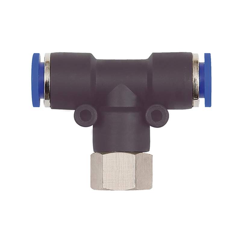RIEGLER T-Steckverschraubung »Blaue Serie«, drehbar, G 1/4 innen, Ø 10 mm
