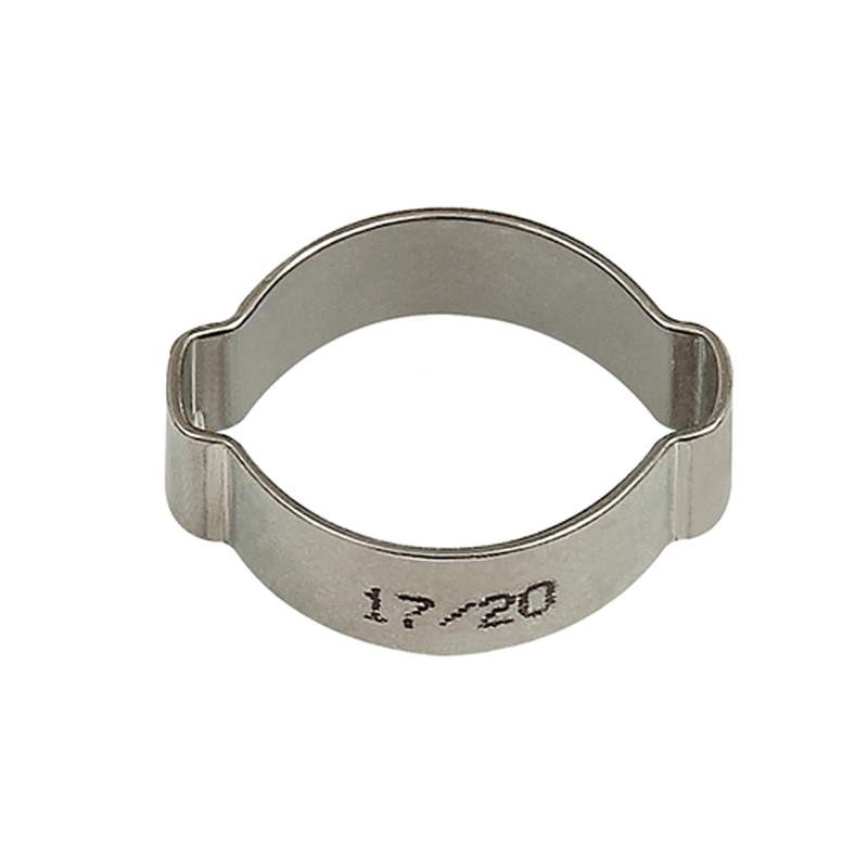 RIEGLER 2-Ohr-Schl.klemme, Edelstahl (W4), 13-15 mm, 7,0 mm, VPE 10 Stk.