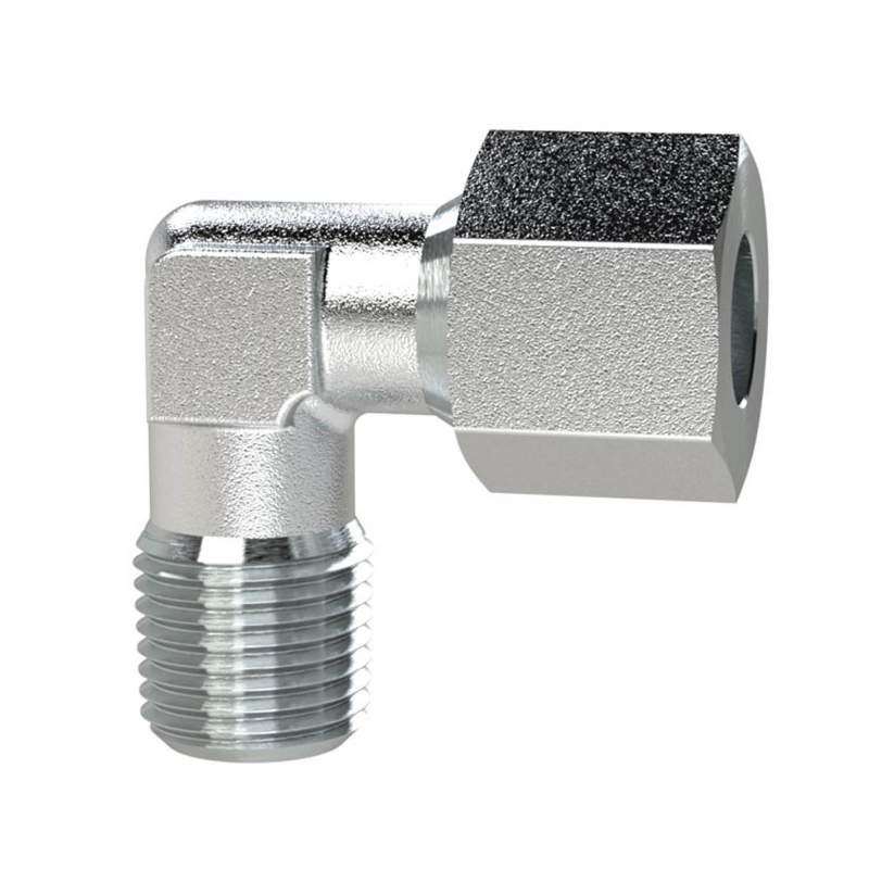 RIEGLER Winkel-Einschraubverschraubung, NPT 1/8 a., Rohr-Ø 4, Stahl verz.