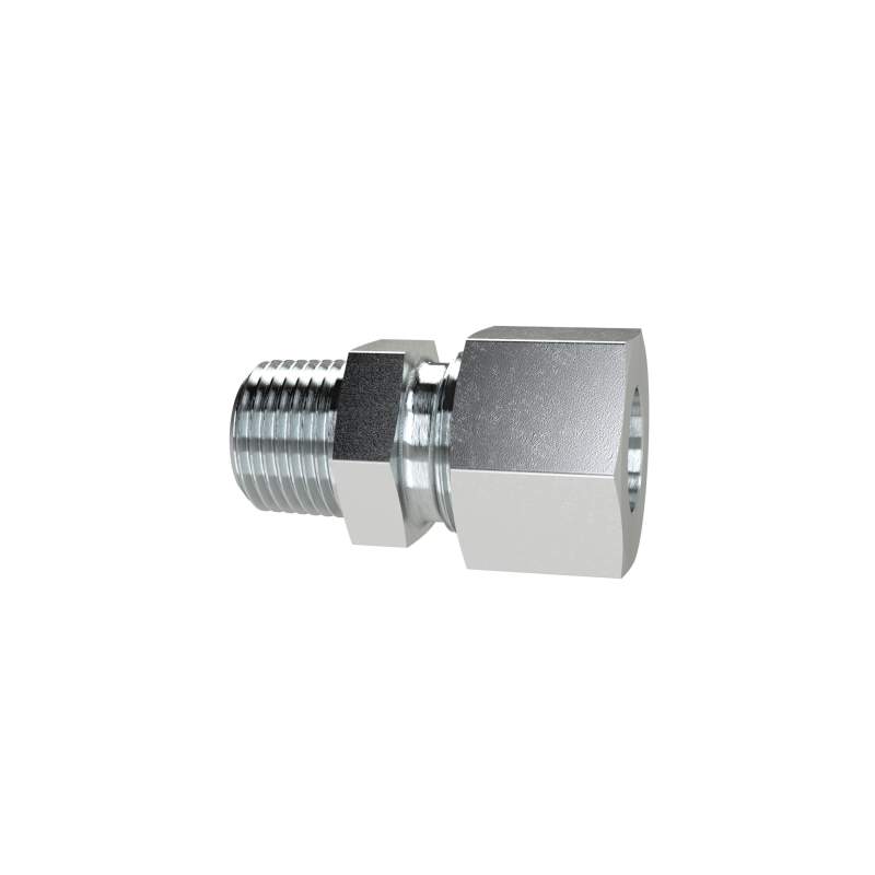 RIEGLER Ger. Einschraubversch., NPT 1/4 a., Rohr-Ø 12, Stahl verz.