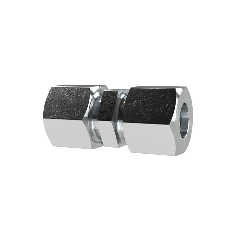 RIEGLER Gerade Verschraubung, Rohr-Außen-Ø 12 mm, Stahl verz., PN bar 100