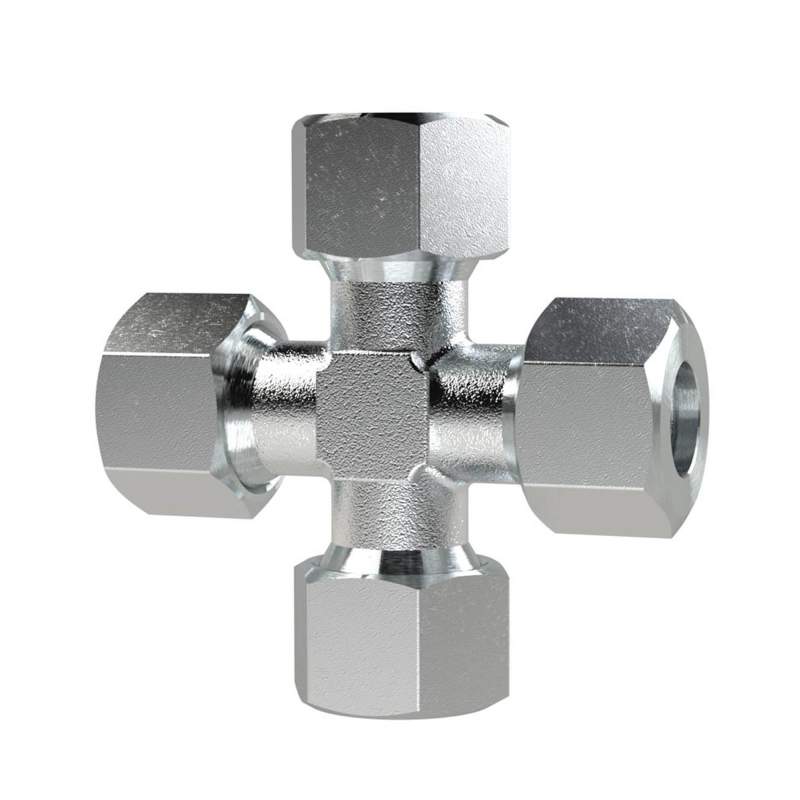 RIEGLER Kreuz-Verschraubung, Rohr-AØ28mm, Stahl verz.