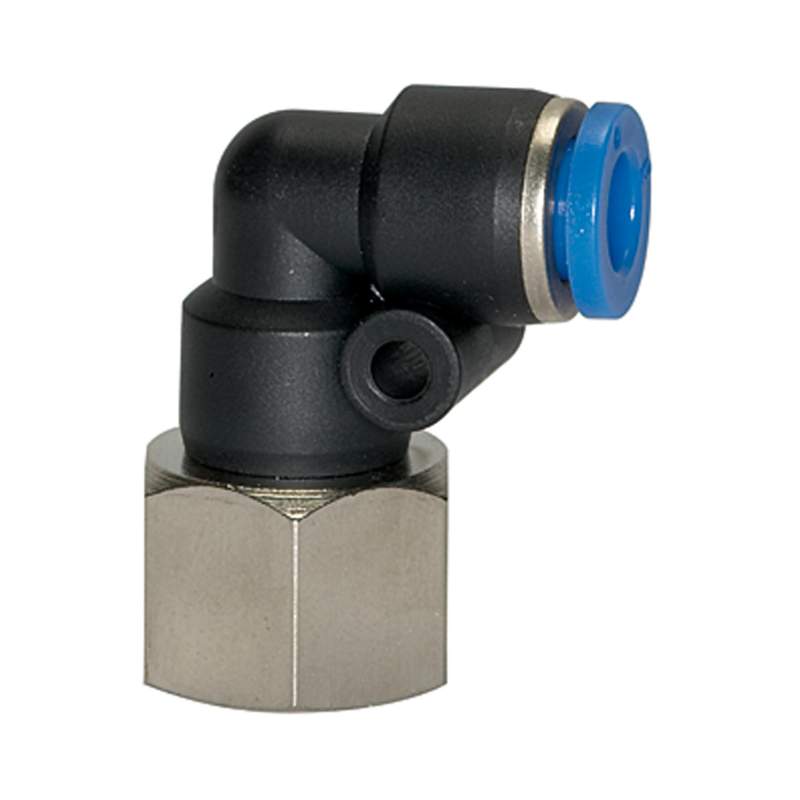 RIEGLER L-Steckverschraubung »Blaue Serie«, drehbar, M5 innen, Ø 6 mm