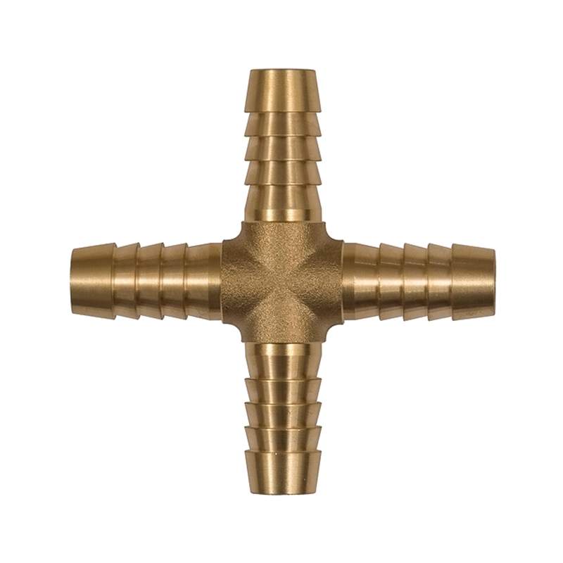 RIEGLER Kreuz-Schlauchverbindungsstutzen, für Schlauch LW 4 mm, Messing