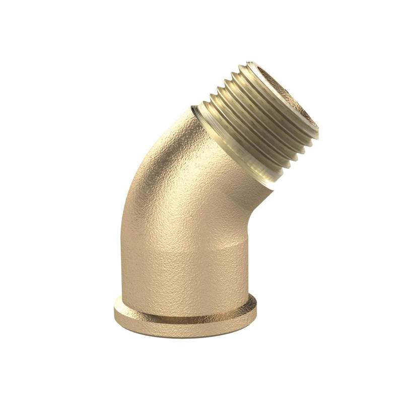 RIEGLER Winkelstück 45°, Rp 3/4 IG, R 3/4 AG, Druck 16 bar, Messing blank