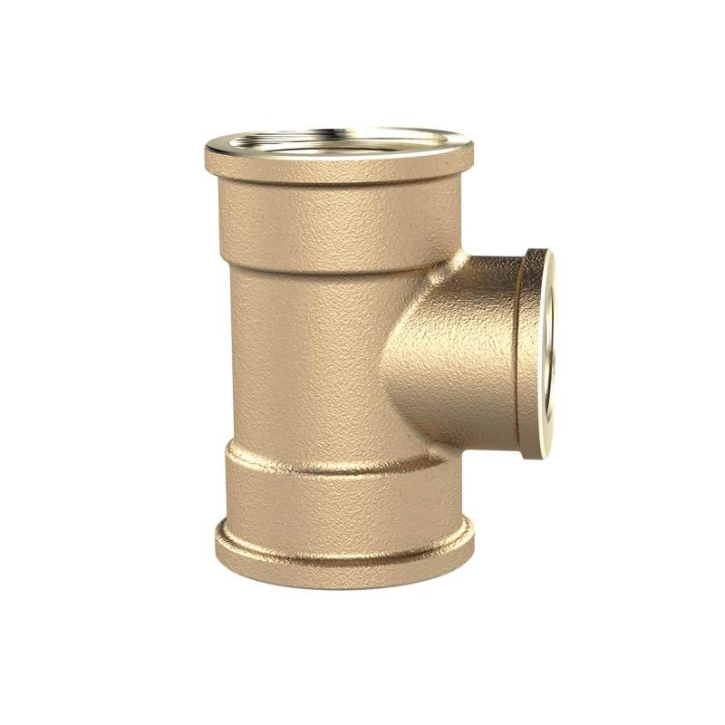 RIEGLER T-Reduzierstück, 3xIG, 2xG1i, Abgang G3/4, Druck 16 bar, MS blank