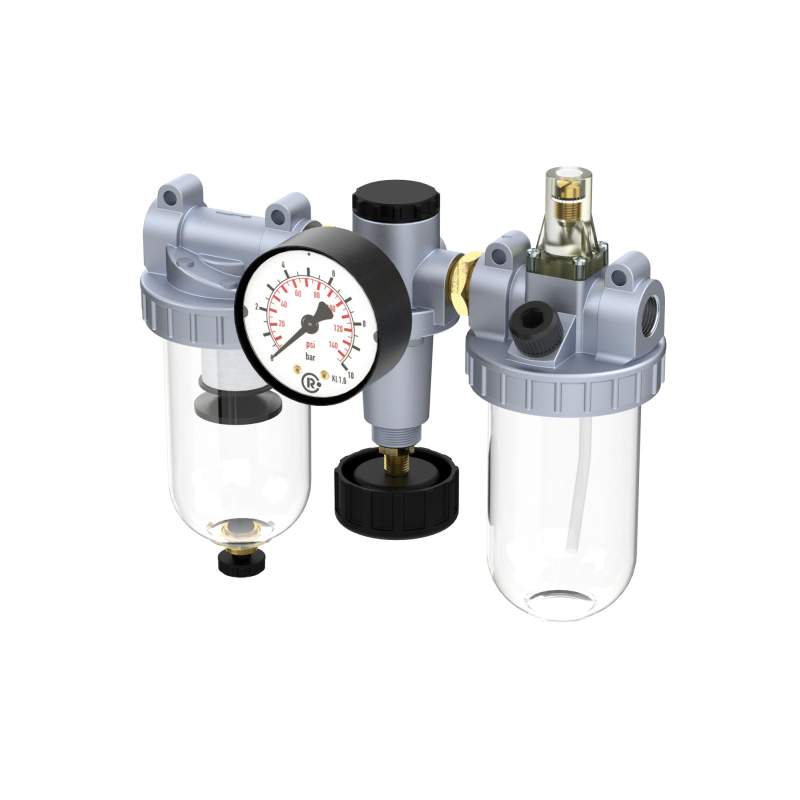 RIEGLER Wartungseinheit 3-tlg. »Standard«, mit PC-Behälter, BG 2, G 3/8