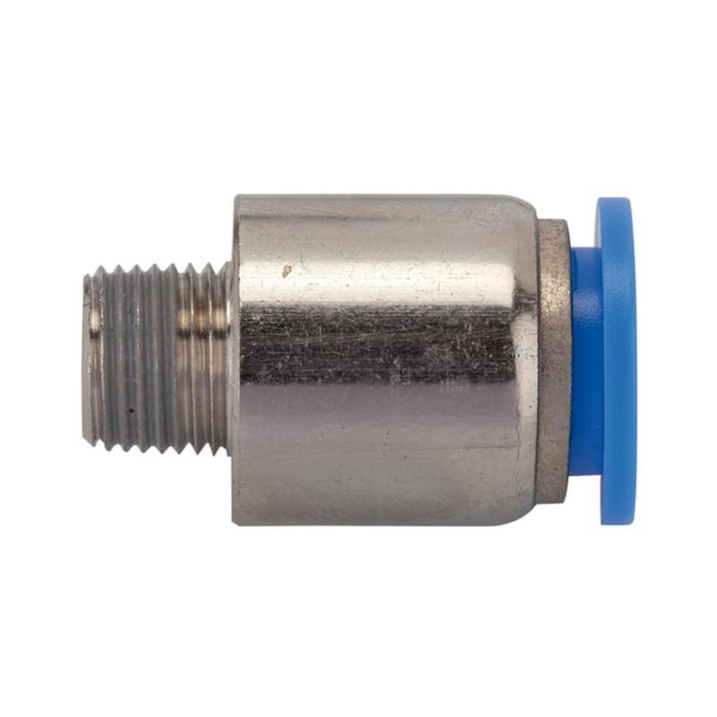 RIEGLER Gerade Steckverschraubung »Blaue Serie«, rund, R 1/8 außen Ø 10mm