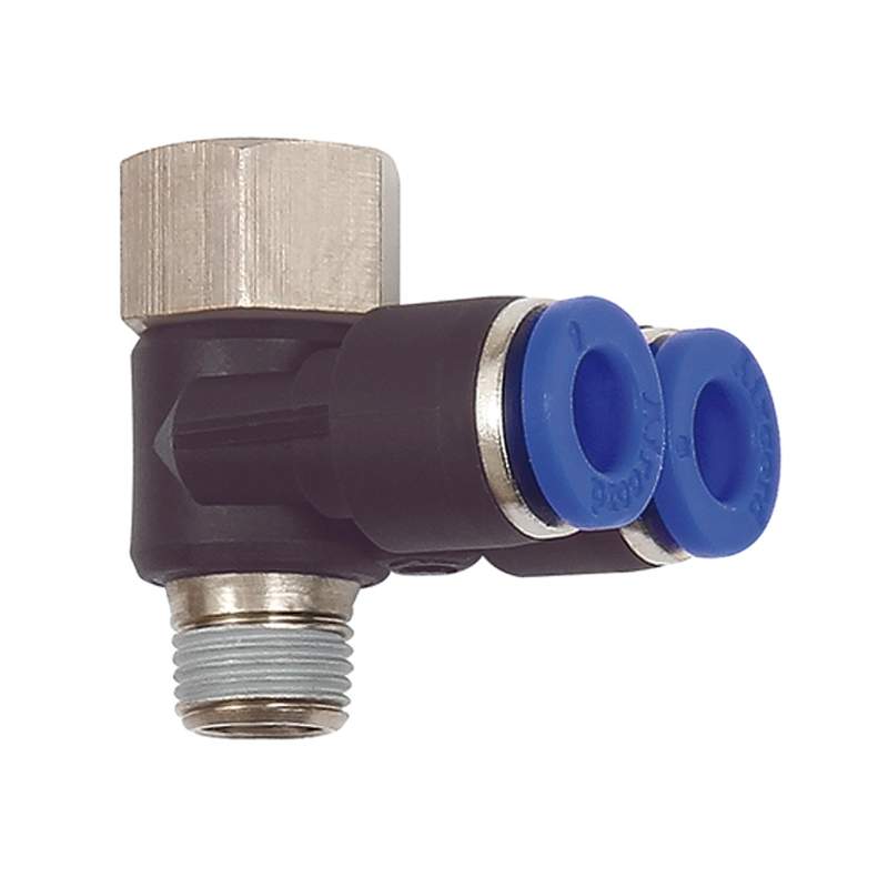 RIEGLER Y-Winkelsteckverschraubung »Blaue Serie«, drehbar G/R 1/8 i./a.
