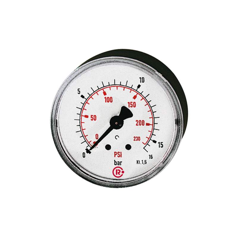 RIEGLER Standardmano, Kunststoff, G 1/4 hinten, 0 - 1,6 bar/23 psi, Ø 63