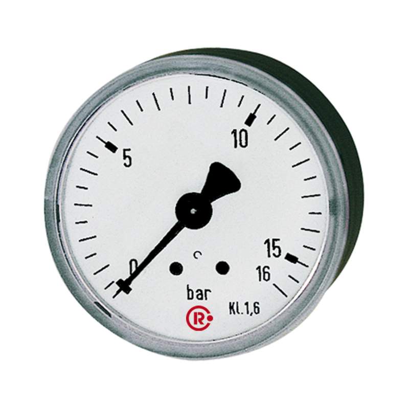 RIEGLER Standardmano, KS-G., G 1/8 hinten zentrisch, 0 - 1,0 bar, Ø 40