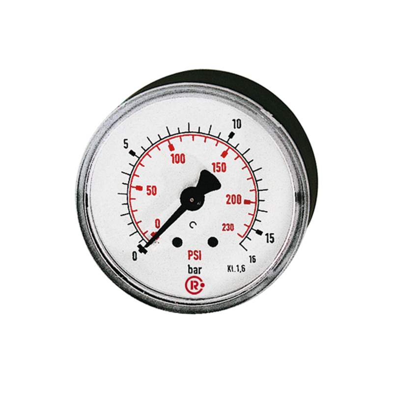RIEGLER Standardmano, Kunststoff, G 1/4 hinten, 0 - 16,0 bar/230 psi, Ø40