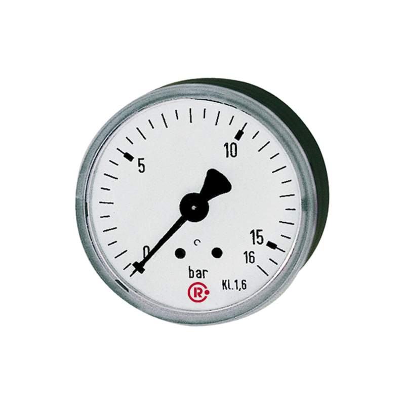 RIEGLER Standardmanometer, Stahlblechgeh., G 1/8 hinten, 0-25,0 bar, Ø 40