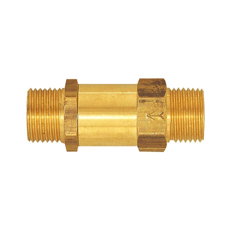 RIEGLER Rückschlagventil, Durchgangsform, MS, G 1 AG, 0,1 - 0,2 bar
