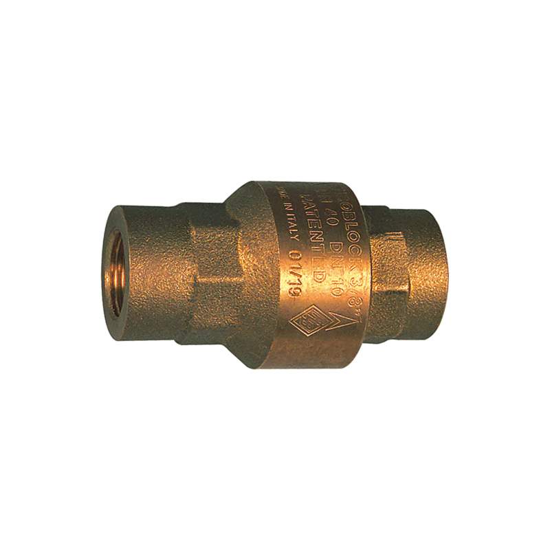 RIEGLER Rückschlagventil, voller Durchgang, Messing, Rp 1, 20 - 50 mbar