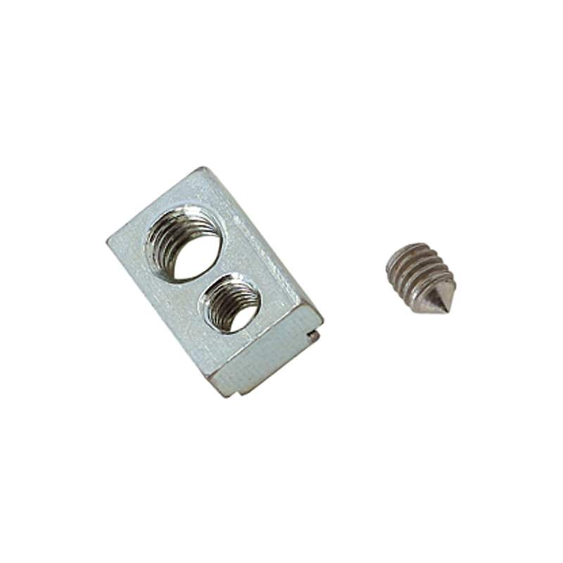 METAL WORK Gewindeplatte für die T-Nut, für Kompakt-/Normzylinder, M3/M4