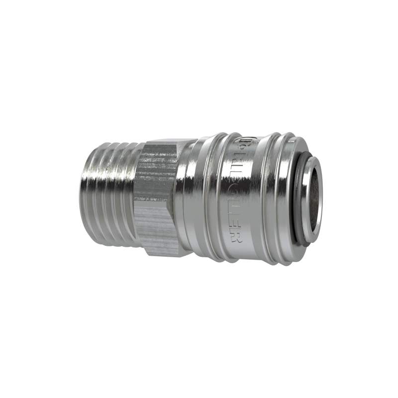 RIEGLER Schnellverschlusskupplung NW 7,2, Messing vernickelt, G 3/8 AG