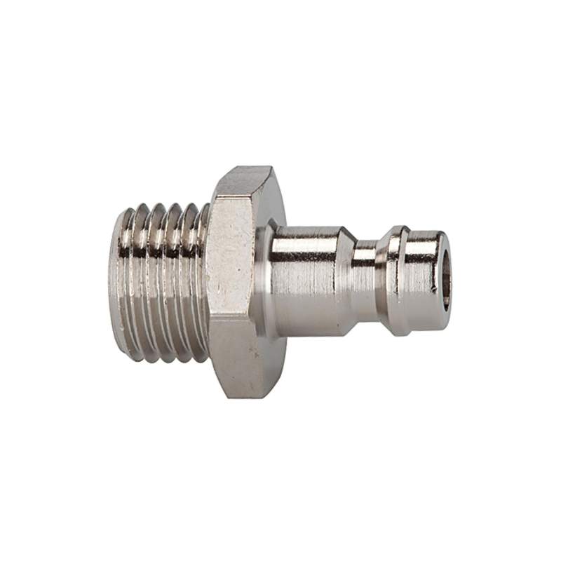 RIEGLER Nippel für Kupplungen NW 5, Messing vernickelt, G 3/8 AG