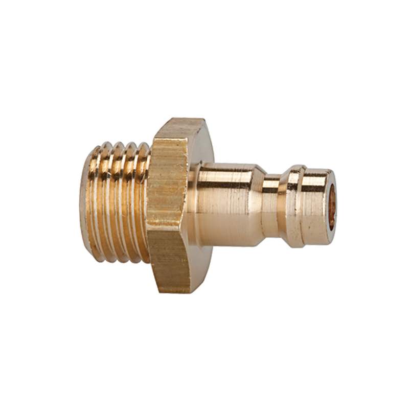 RIEGLER Nippel für Kupplungen NW 5, Messing blank, G 1/8 AG, SW 14