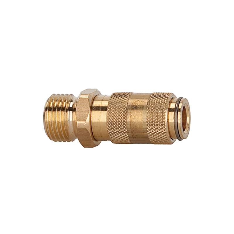 RIEGLER Schnellverschlusskupplung NW 2,7, Messing blank, M5 AG