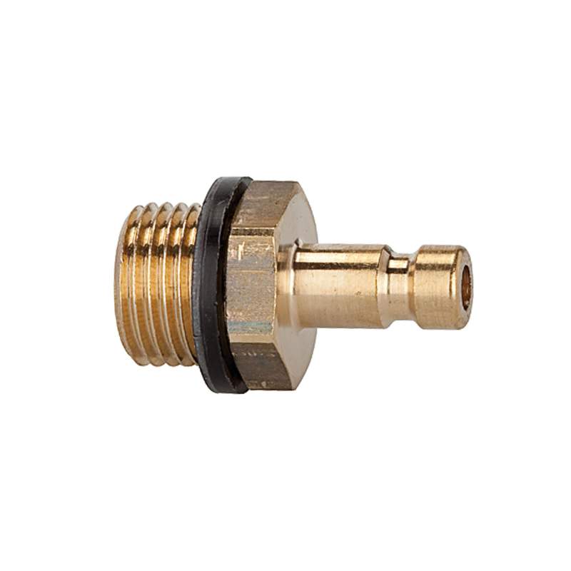 RIEGLER Nippel für Kupplungen NW 2,7, Messing blank, M5 AG, SW 7