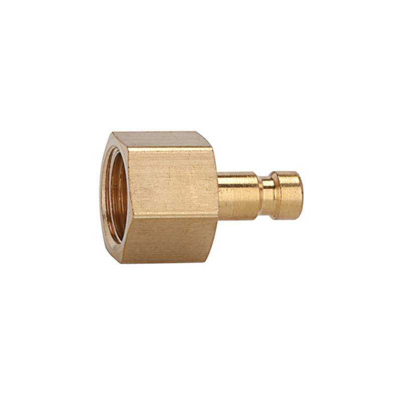 RIEGLER Nippel für Kupplungen NW 2,7, Messing blank, M5 IG, SW 7