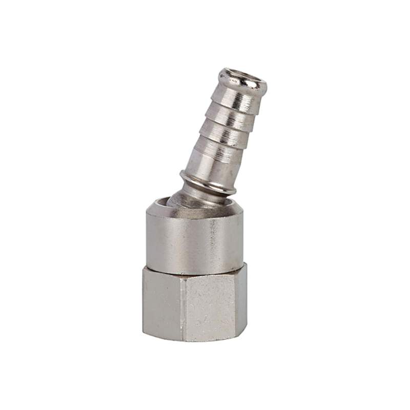 RIEGLER Schlauchtülle, Messing vernickelt, drehbar, G 1/4 IG LW 13